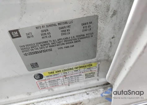 2010 Chevrolet Malibu Ltz from USA, damaged, VIN 1G1ZE5EBXAF324192